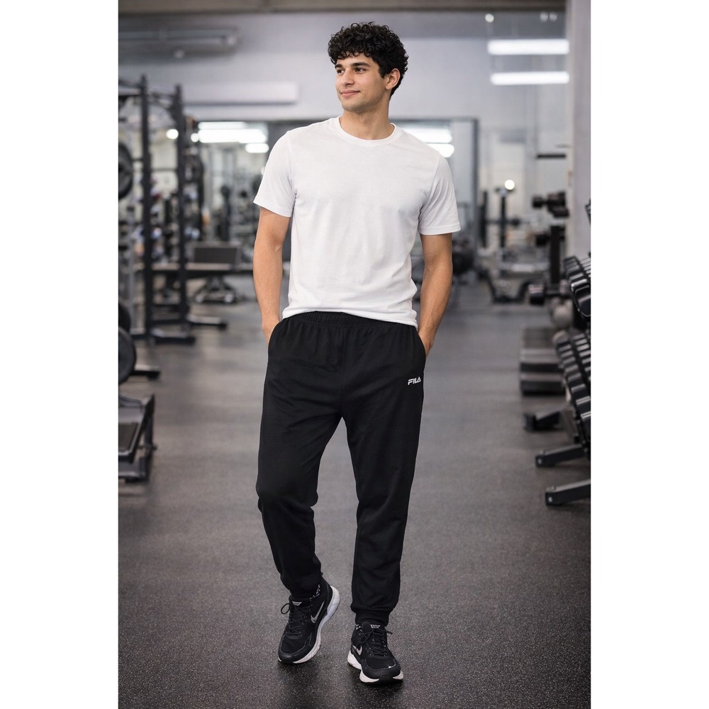 Fila Black Sweatpants Men Large Gym Workout Clothes